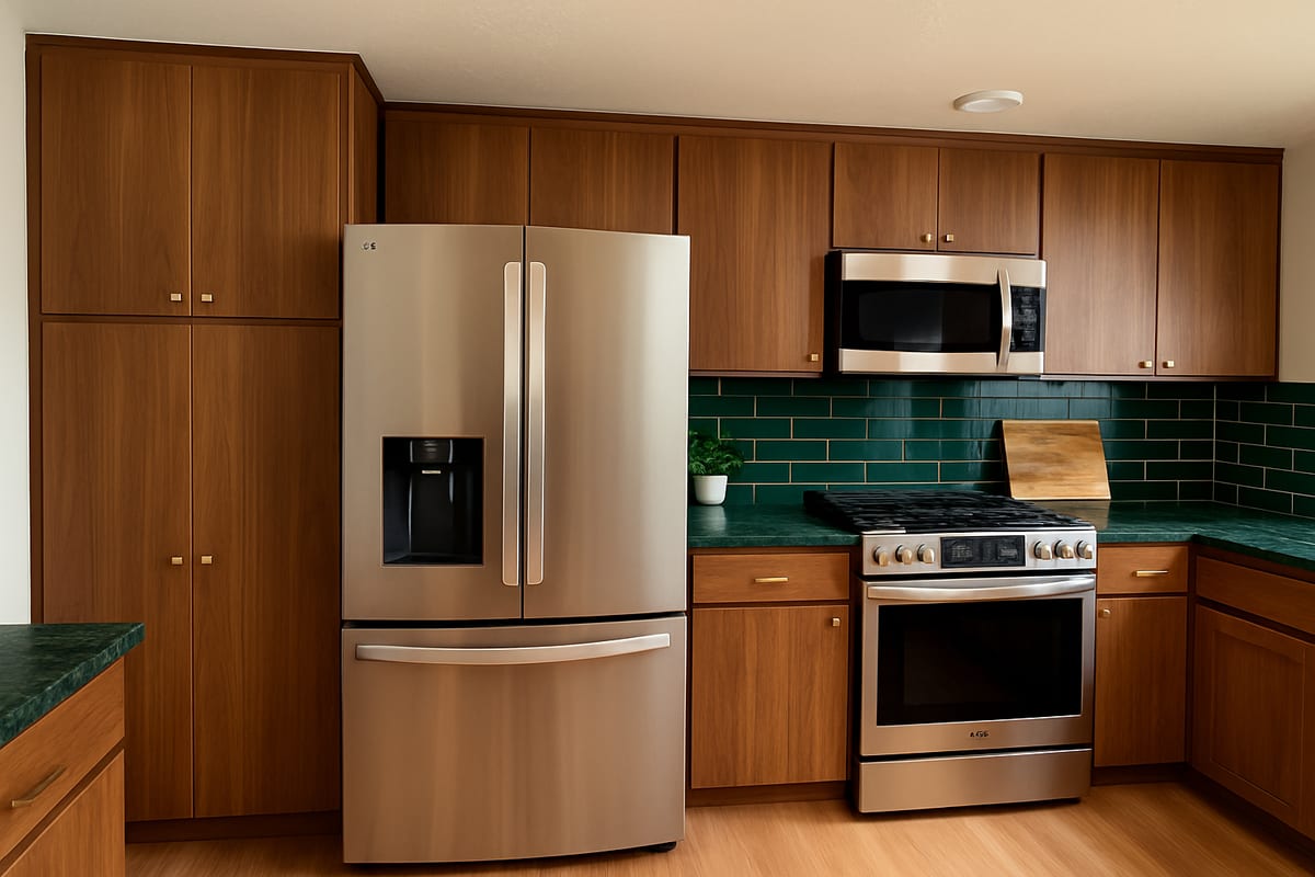 The same kitchen rendered by Penny with those moodboard finishes